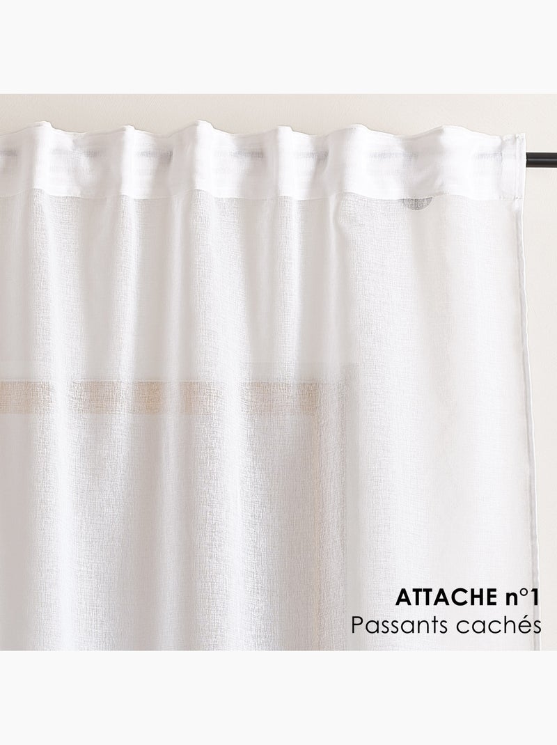 Cortinas suspensas 3 em 1 em dois tons luz Branco - Kiabi