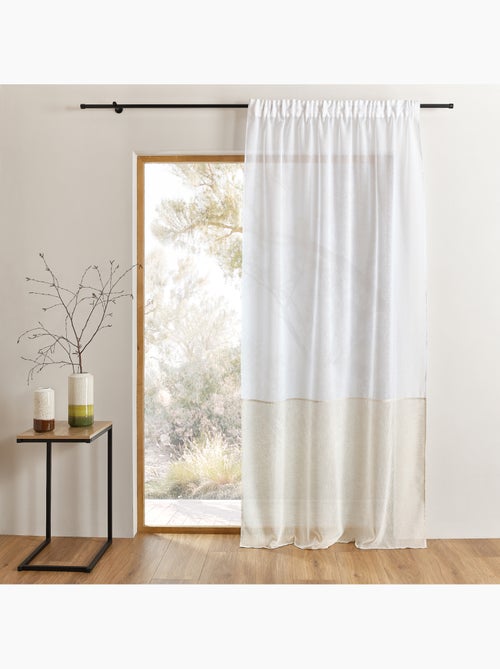 Cortinas suspensas 3 em 1 em dois tons luz - Kiabi