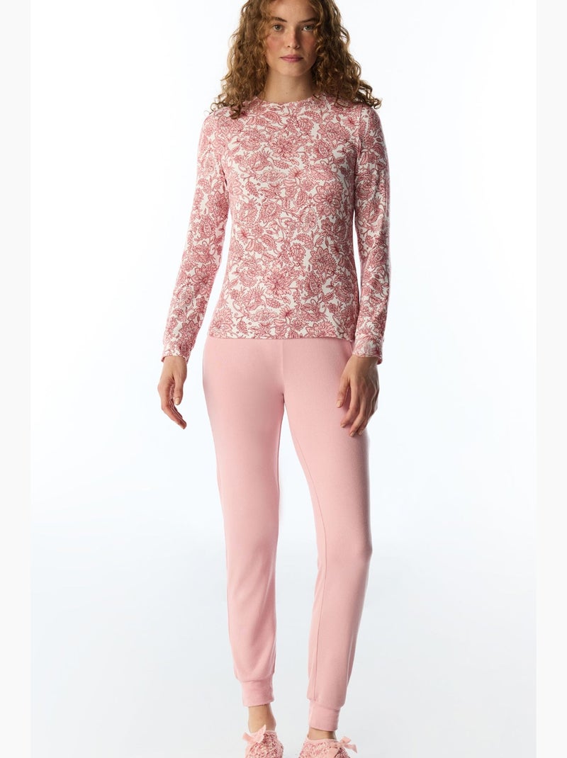 Countryside t-shirt de pijama estampado floral de manga comprida penti Branco Rosa - Kiabi