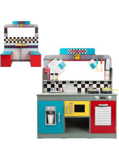 Cozinha de madeira e bar retro woomax - Kiabi