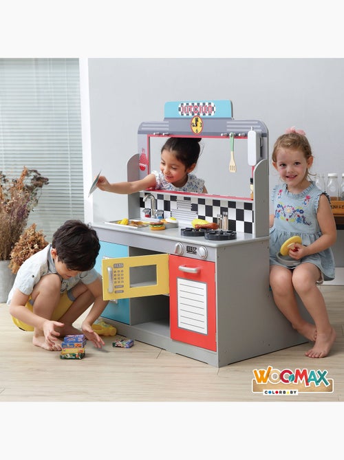 Cozinha de madeira e bar retro woomax - Kiabi