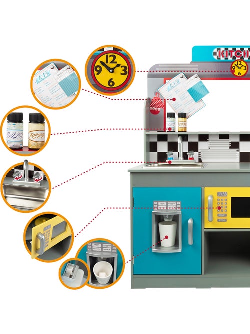 Cozinha de madeira e bar retro woomax - Kiabi