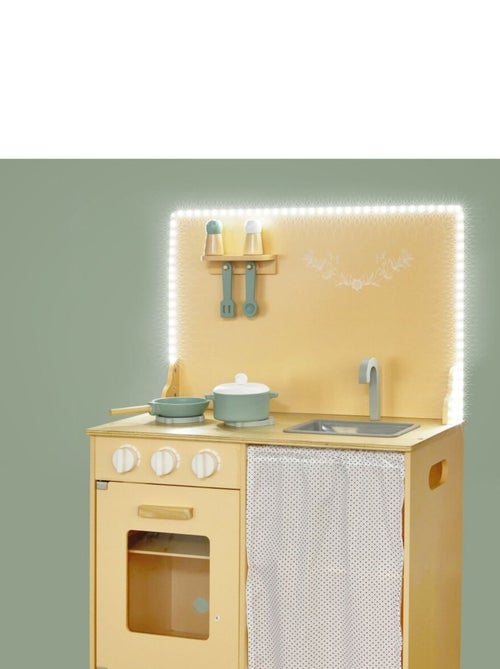 Cozinha de madeira "pequeno chef" – estilo escandinavo com iluminação led - Kiabi
