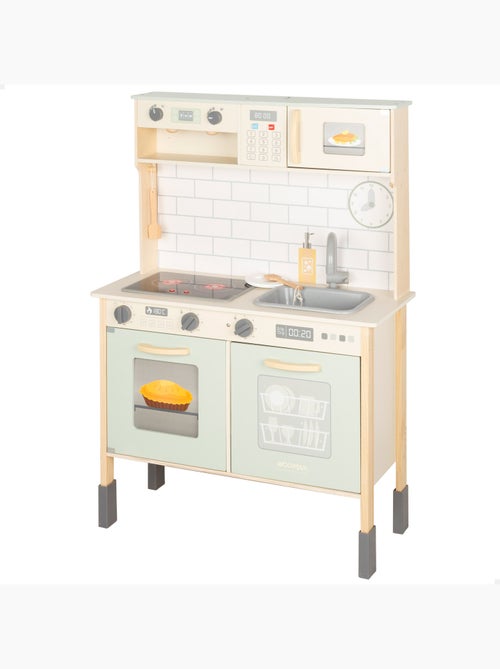 Cozinha elétrica de madeira com luz, som e acessórios 30x68x102 cm WOOMAX - Kiabi