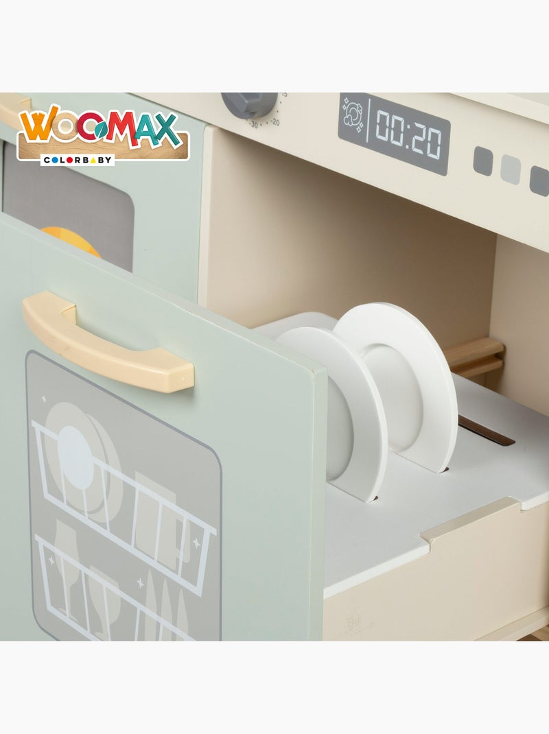 Cozinha elétrica de madeira com luz, som e acessórios 30x68x102 cm WOOMAX N/D - Kiabi
