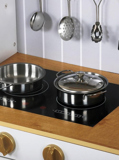 Cozinha infantil 3+ em madeira com acessórios e avental – micro-ondas, forno, lava-loiça - Kiabi Cozinha infantil 3+ em madeira com acessórios e avental – micro-ondas, forno, lava-loiça - Kiabi