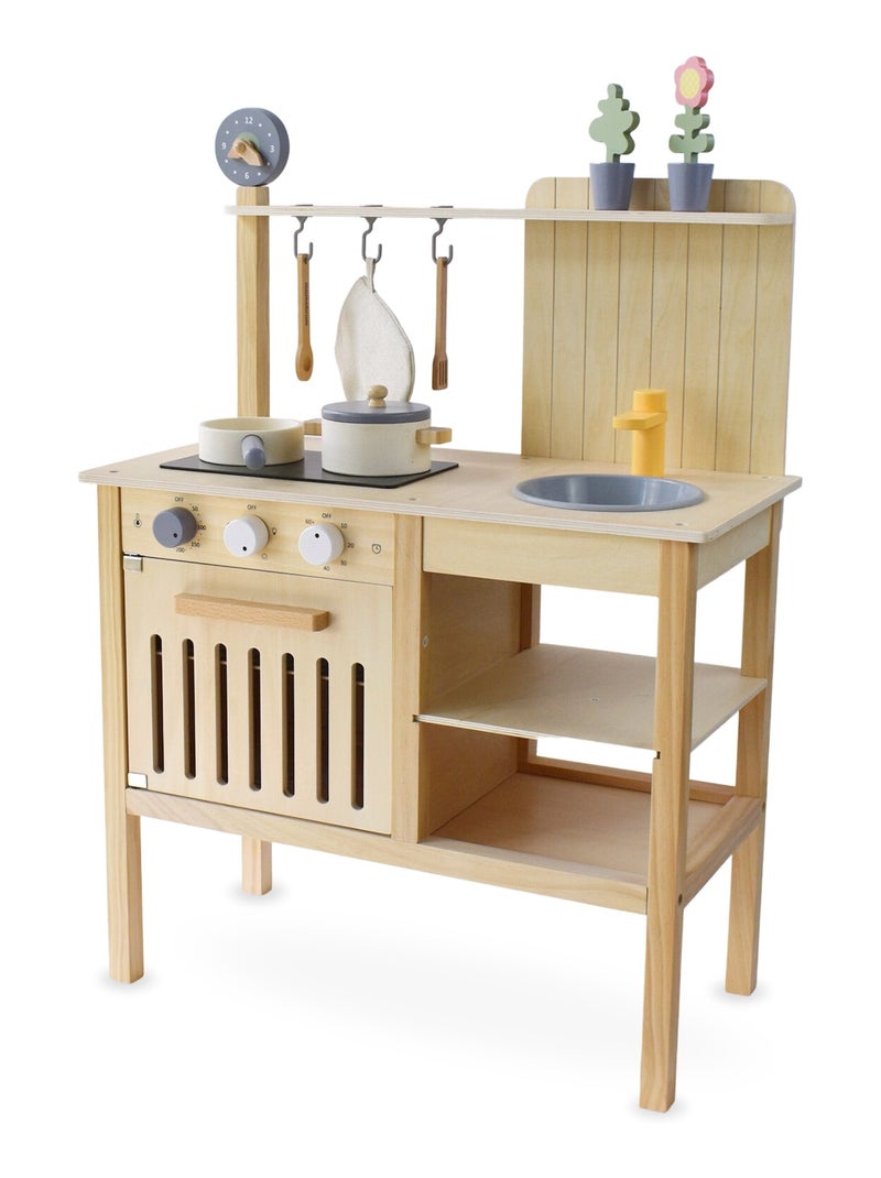 Cozinha infantil em madeira com acessórios de imitação 3 anos mamabrum N/D - Kiabi