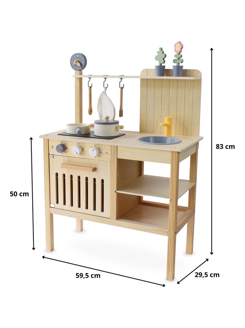 Cozinha infantil em madeira com acessórios de imitação 3 anos mamabrum N/D - Kiabi