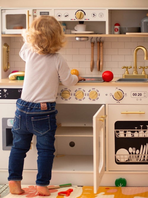 Cozinha infantil interativa em madeira xxl com acessórios e iluminação led - Kiabi