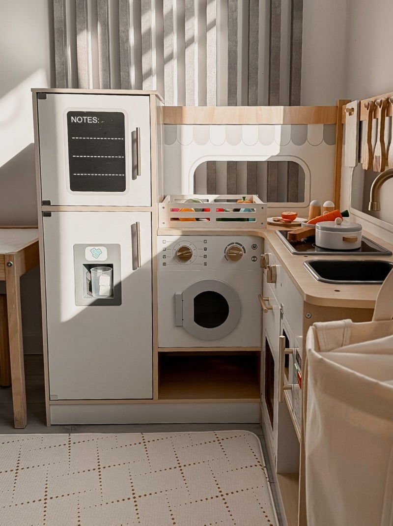 Cozinha interativa em madeira com frigorífico e micro-ondas mamabrum N/D - Kiabi