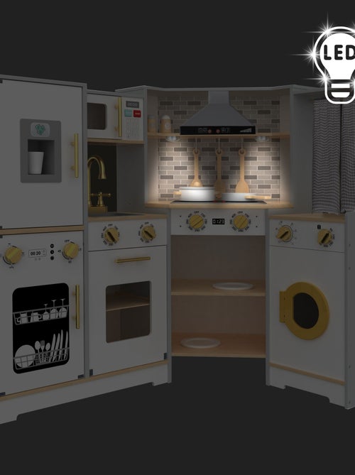 Cozinha interativa em madeira led com máquina de lavar roupa e loiça mamabrum - Kiabi Cozinha interativa em madeira led com máquina de lavar roupa e loiça mamabrum - Kiabi