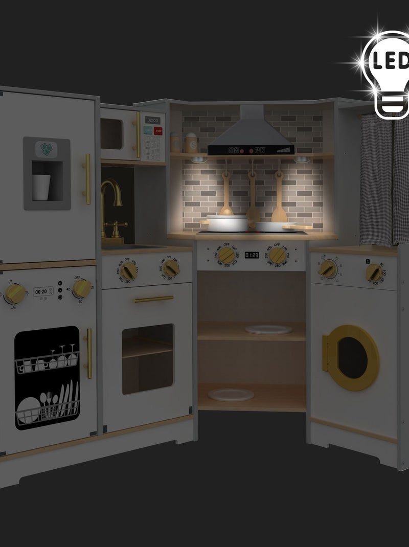 Cozinha interativa em madeira led com máquina de lavar roupa e loiça mamabrum N/D - Kiabi