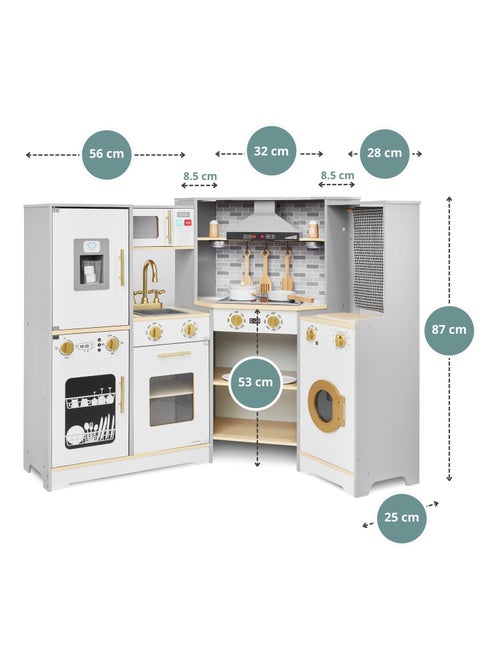 Cozinha interativa em madeira led com máquina de lavar roupa e loiça mamabrum - Kiabi Cozinha interativa em madeira led com máquina de lavar roupa e loiça mamabrum - Kiabi