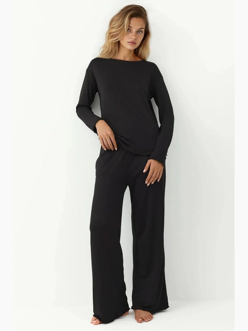 Cozy conjunto de pijama relaxed fit de manga comprida hiccup Preto - Kiabi
