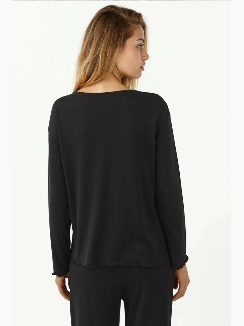 Cozy conjunto de pijama relaxed fit de manga comprida hiccup Preto - Kiabi