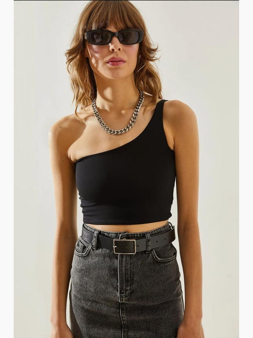 Crop top com alça única lucci - Kiabi Crop top com alça única lucci - Kiabi