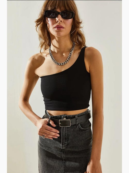 Crop top com alça única lucci - Kiabi Crop top com alça única lucci - Kiabi