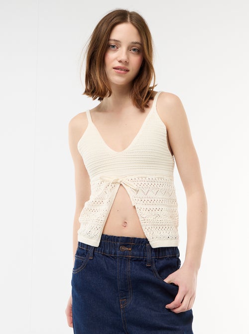 Crop top de croché - Kiabi