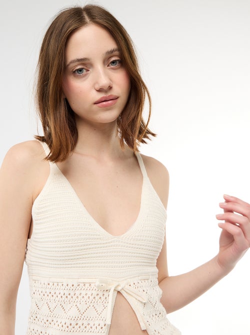 Crop top de croché - Kiabi