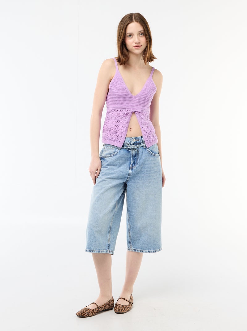 Crop top de croché Violeta - Kiabi