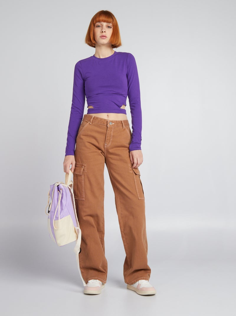 Crop-top de manga comprida VIOLETA - Kiabi