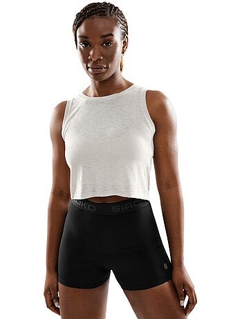 Crop top de treino sem mangas para mulher