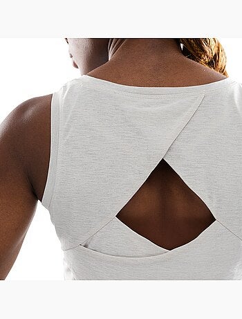 Crop top de treino sem mangas para mulher