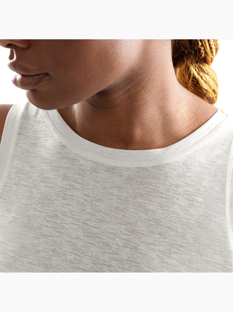 Crop top de treino sem mangas para mulher Branco - Kiabi