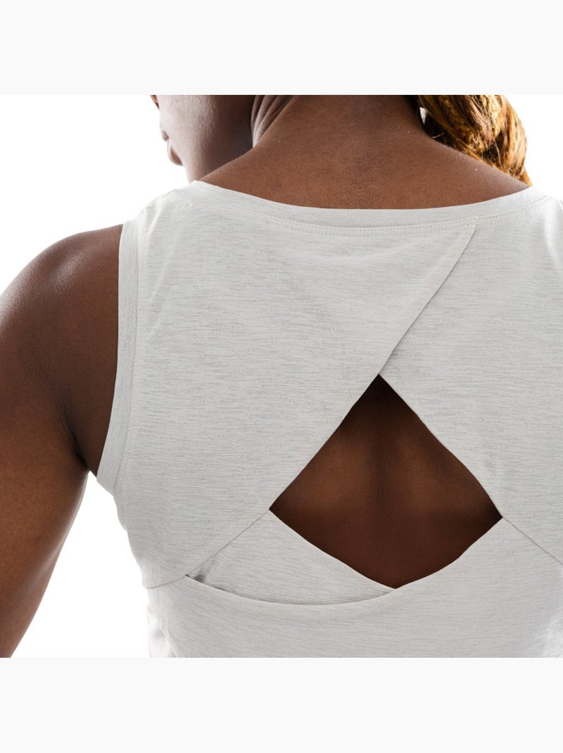 Crop top de treino sem mangas para mulher Branco - Kiabi