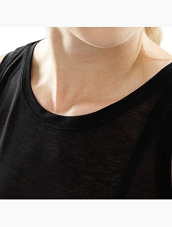 Crop top de treino sem mangas para mulher