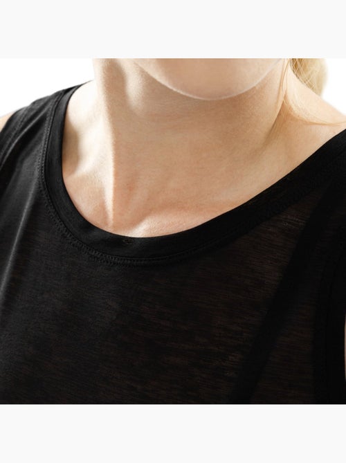 Crop top de treino sem mangas para mulher - Kiabi