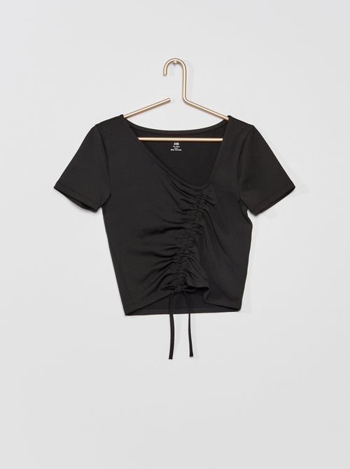 Crop top elástico com atilho deslizante - Kiabi