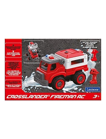 Crosslander fireman conjunto de camiões de bombeiros 3 em 1 com berbequim elétrico
