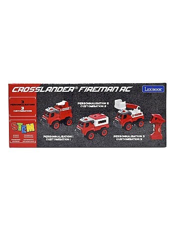 Crosslander fireman conjunto de camiões de bombeiros 3 em 1 com berbequim elétrico