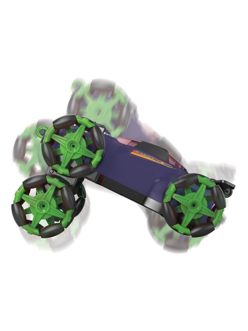 Crosslander ® flip 6 rodas, acrobacias a 360° com efeitos de luz e som Verde - Kiabi