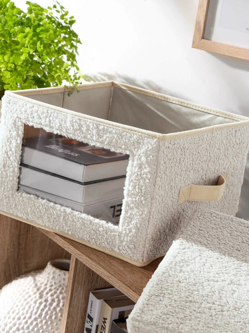 Cubo de arrumação com janela BRANCO - Kiabi