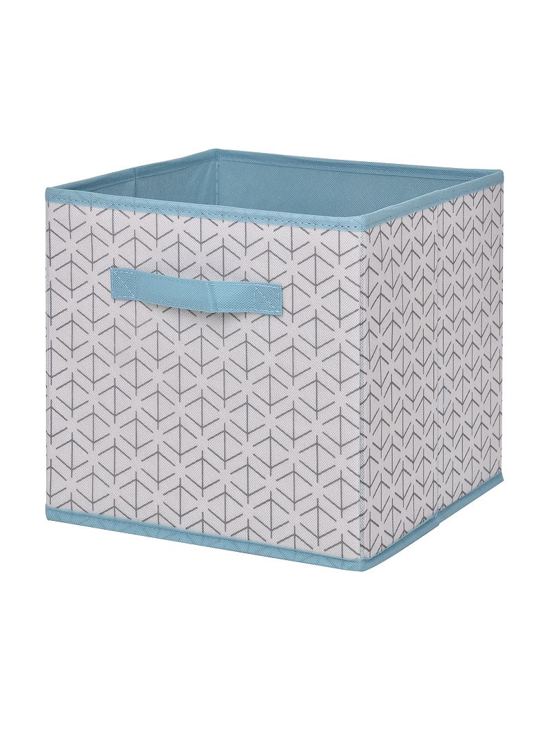 Cubo de arrumação dobrável Branco/ Azul - Kiabi