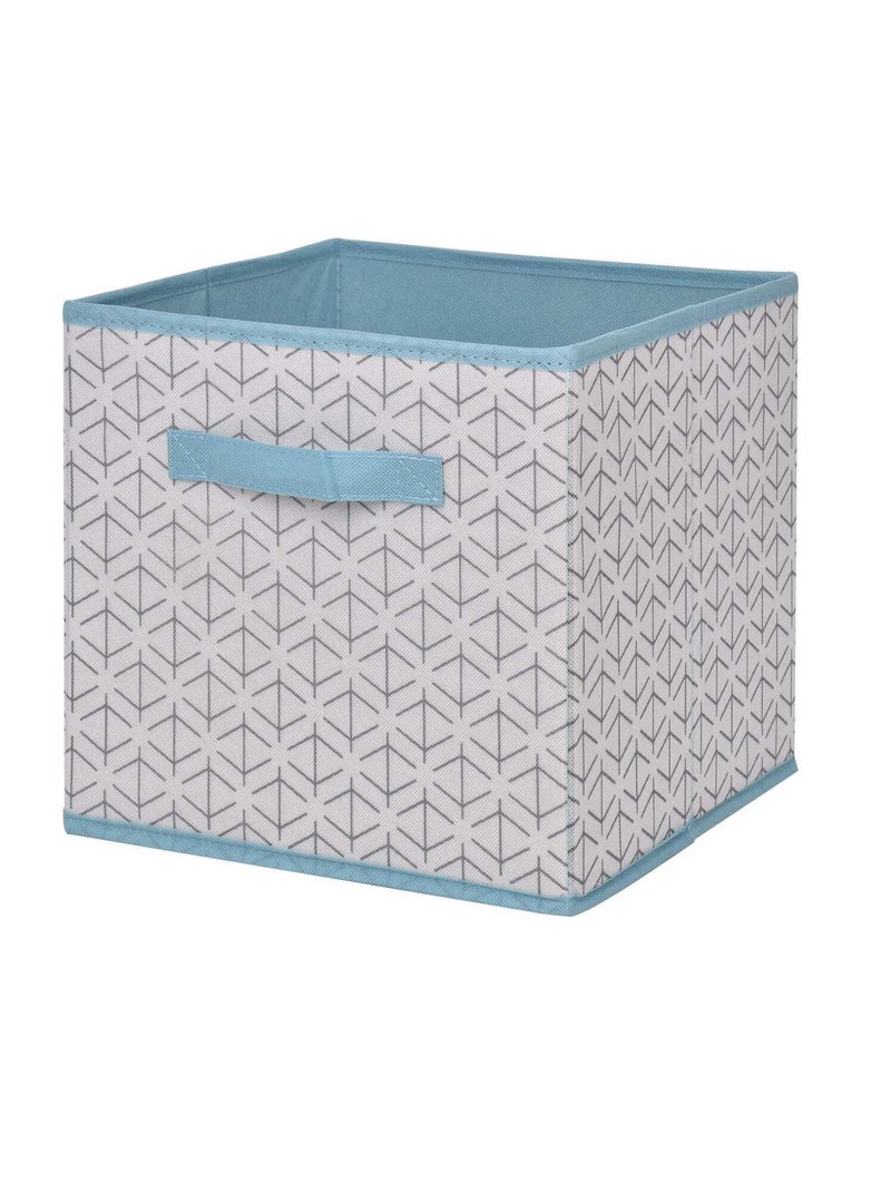 Cubo de arrumação dobrável Branco/ Azul - Kiabi