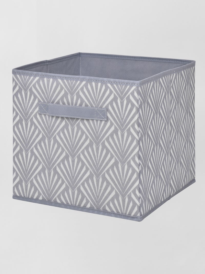 Cubo de arrumação dobrável Branco/ Cinza - Kiabi