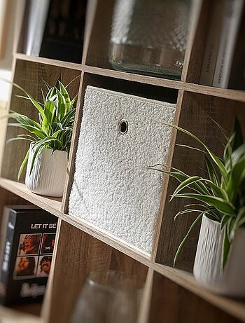 Cubo de arrumação em malha trama