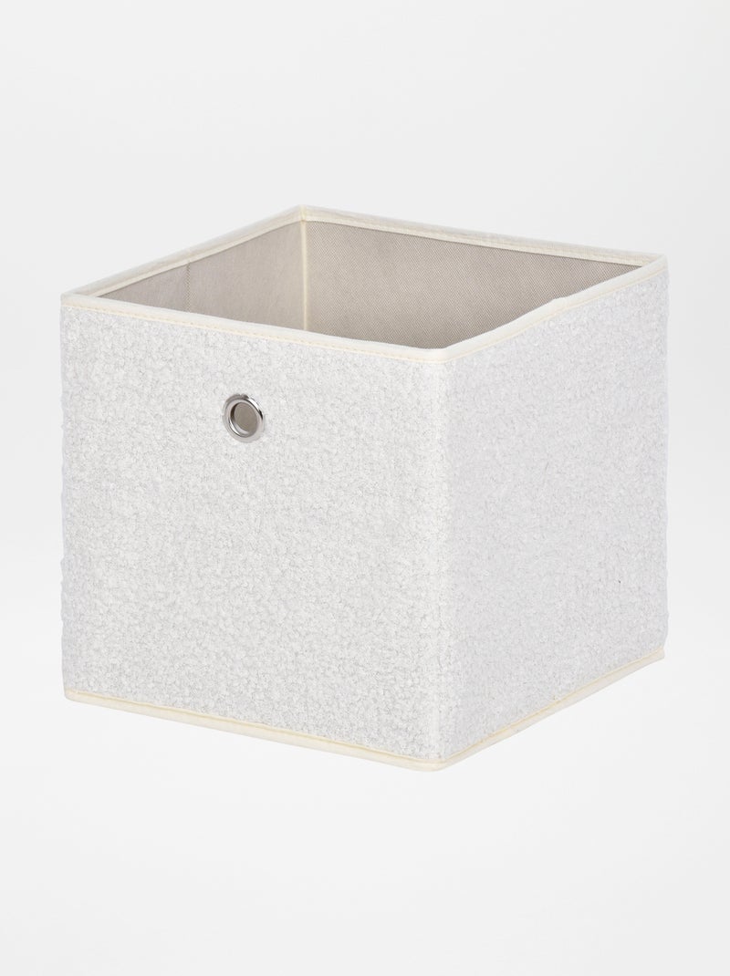 Cubo de arrumação em malha trama BRANCO - Kiabi