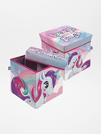 Cubo de arrumação unicórnio