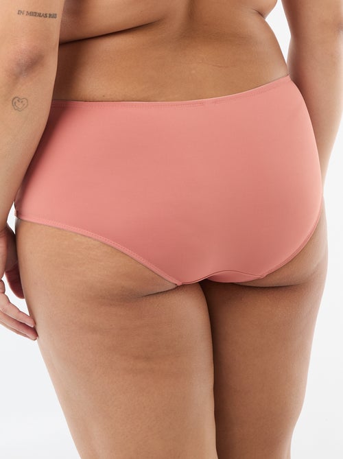 Cueca acetinada com renda - Kiabi