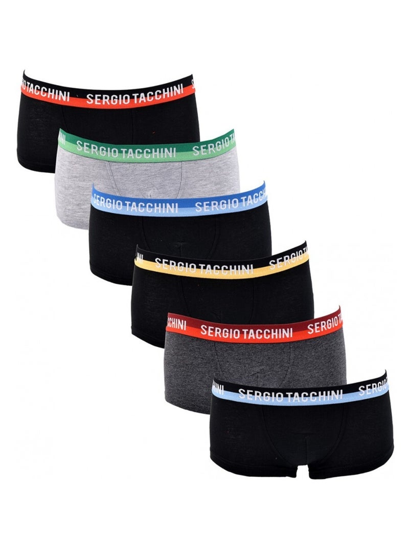 Cueca Boxer Criança SERGIO TACCHINI - Pack de 6 Multicolorido - Kiabi