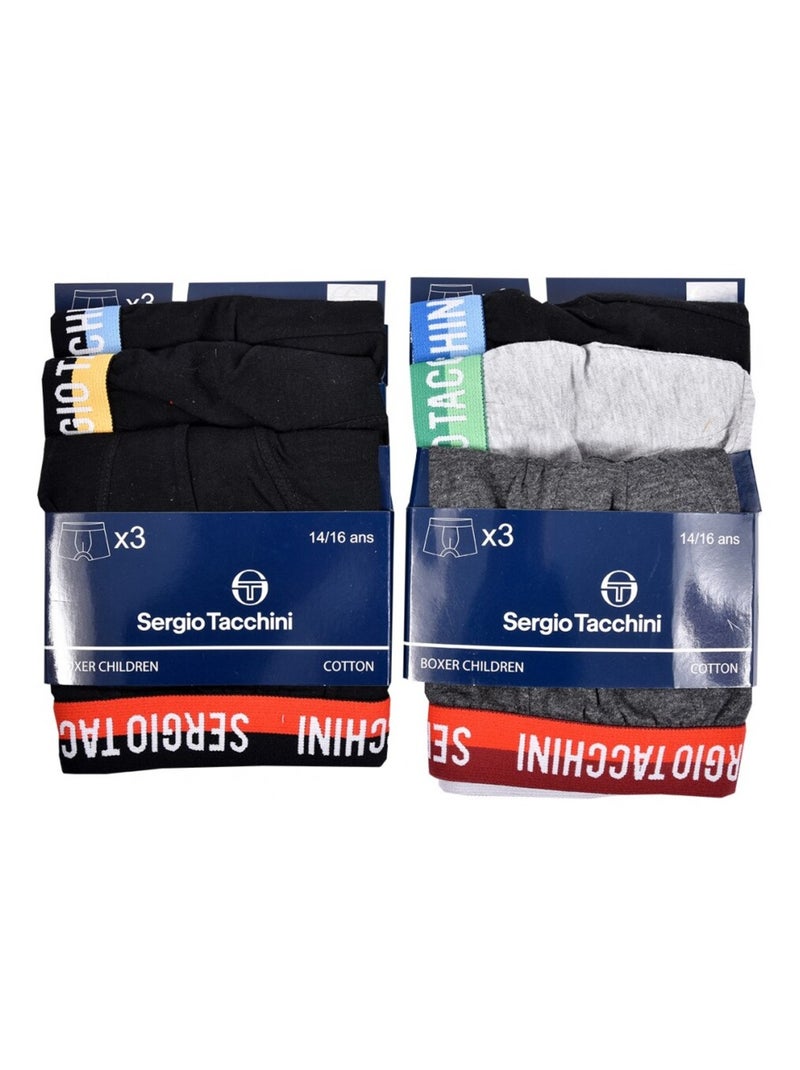 Cueca Boxer Criança SERGIO TACCHINI - Pack de 6 Multicolorido - Kiabi