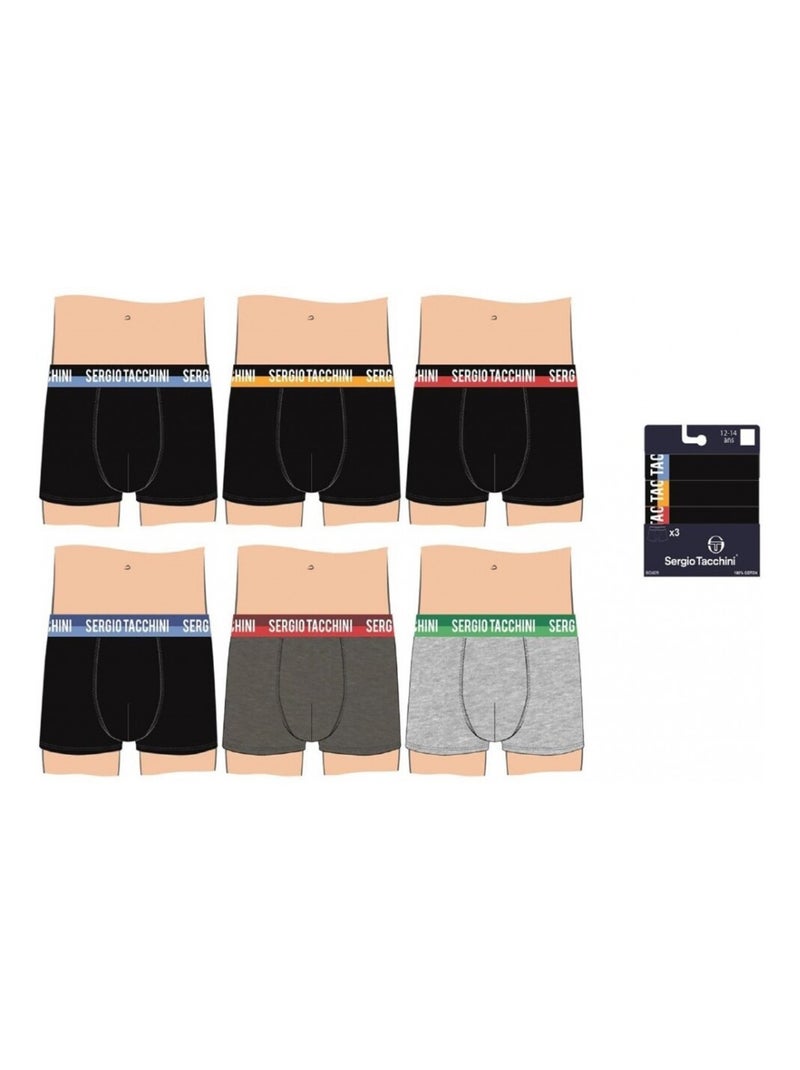 Cueca Boxer Criança SERGIO TACCHINI - Pack de 6 Multicolorido - Kiabi