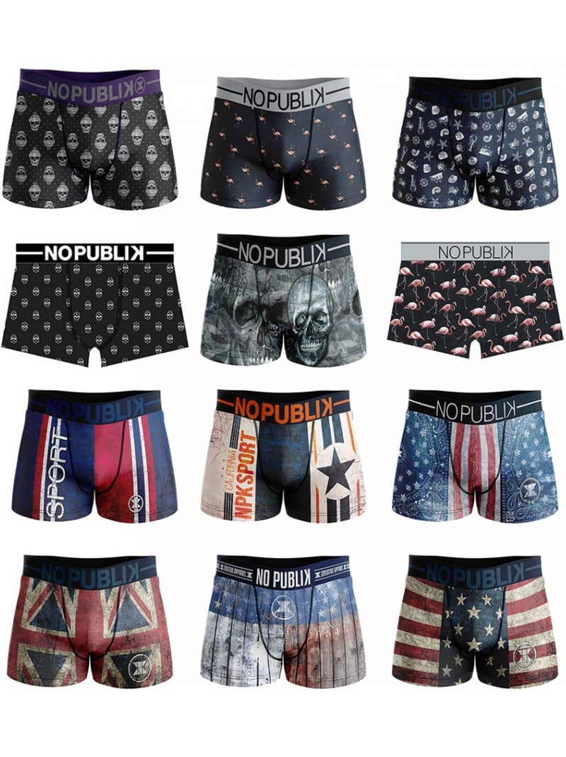 Cueca Boxer Homem Conforto e Fantasia em Microfibra - Pack de 3 Multicolorido - Kiabi