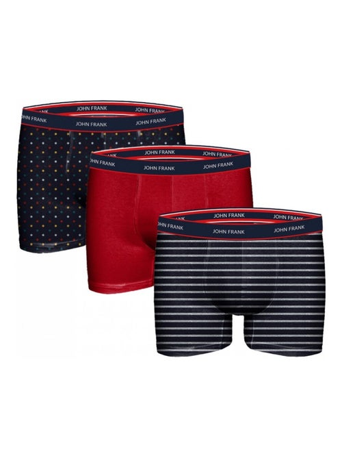 Cueca Boxer Homem JOHN FRANK - Pack de 3 - Kiabi