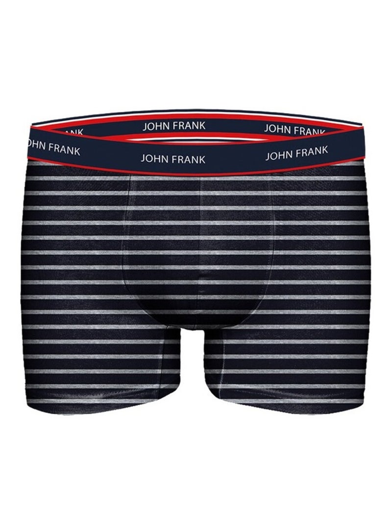 Cueca Boxer Homem JOHN FRANK - Pack de 3 Azul-marinho - Kiabi