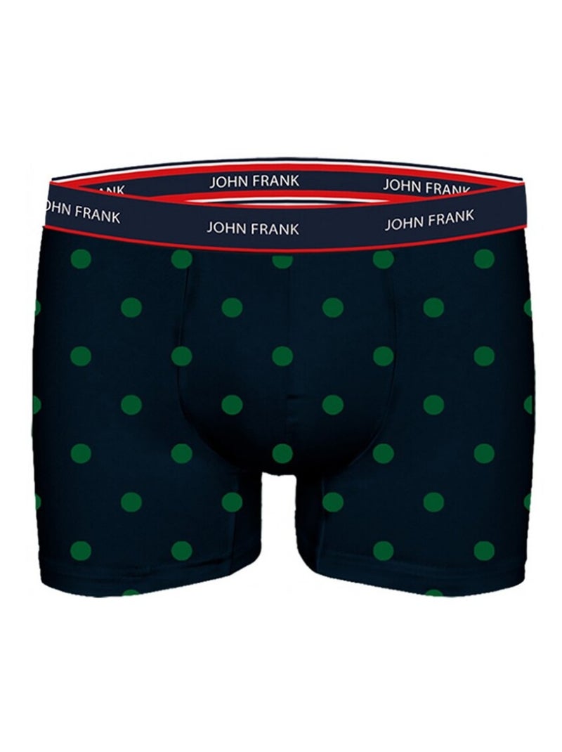Cueca Boxer Homem JOHN FRANK - Pack de 3 Azul Verde Azul - Kiabi